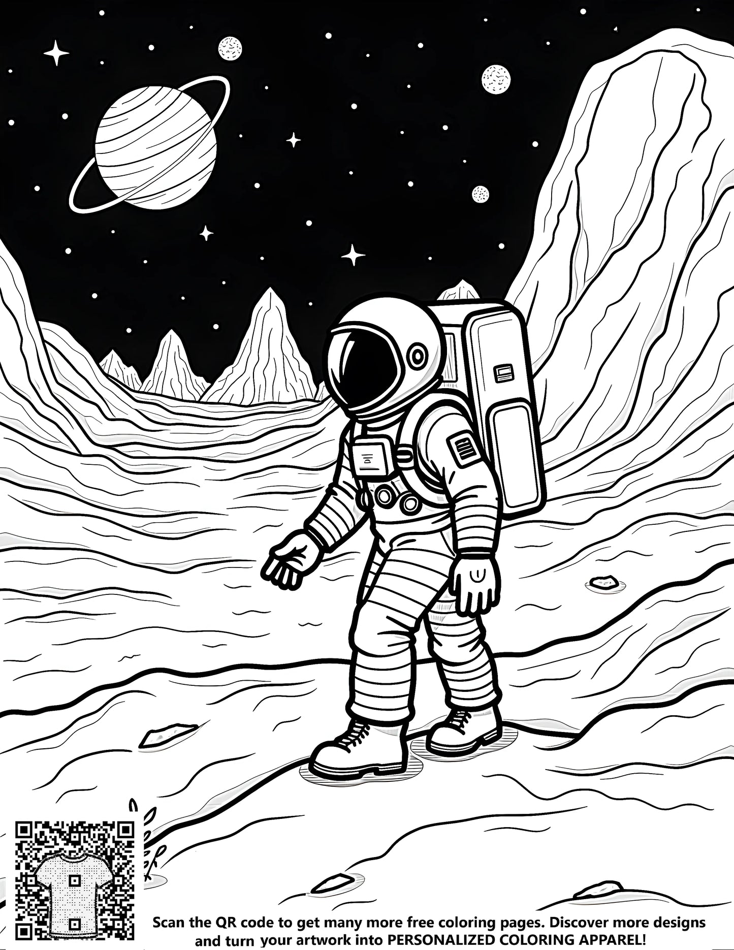 FREE Astronaut Adventure Coloring Page Download NOW