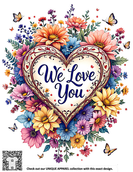 "Floral Heart & Butterfly Apparel Collection"