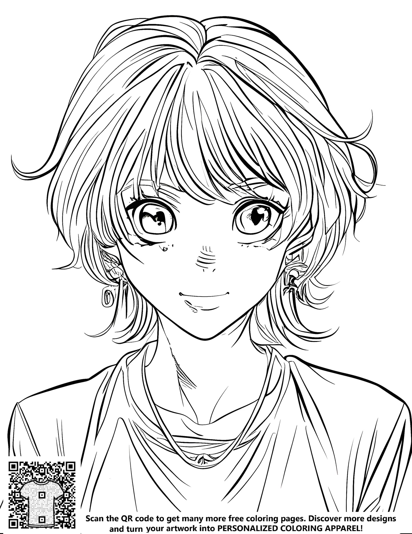 FREE Anime Character Coloring Page - Download NOW