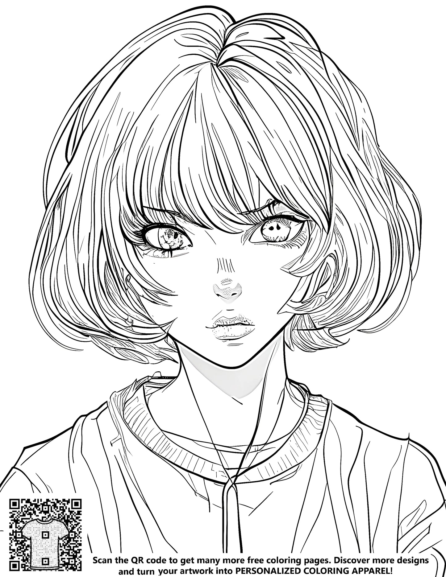 FREE Anime Girl Coloring Page - Download NOW