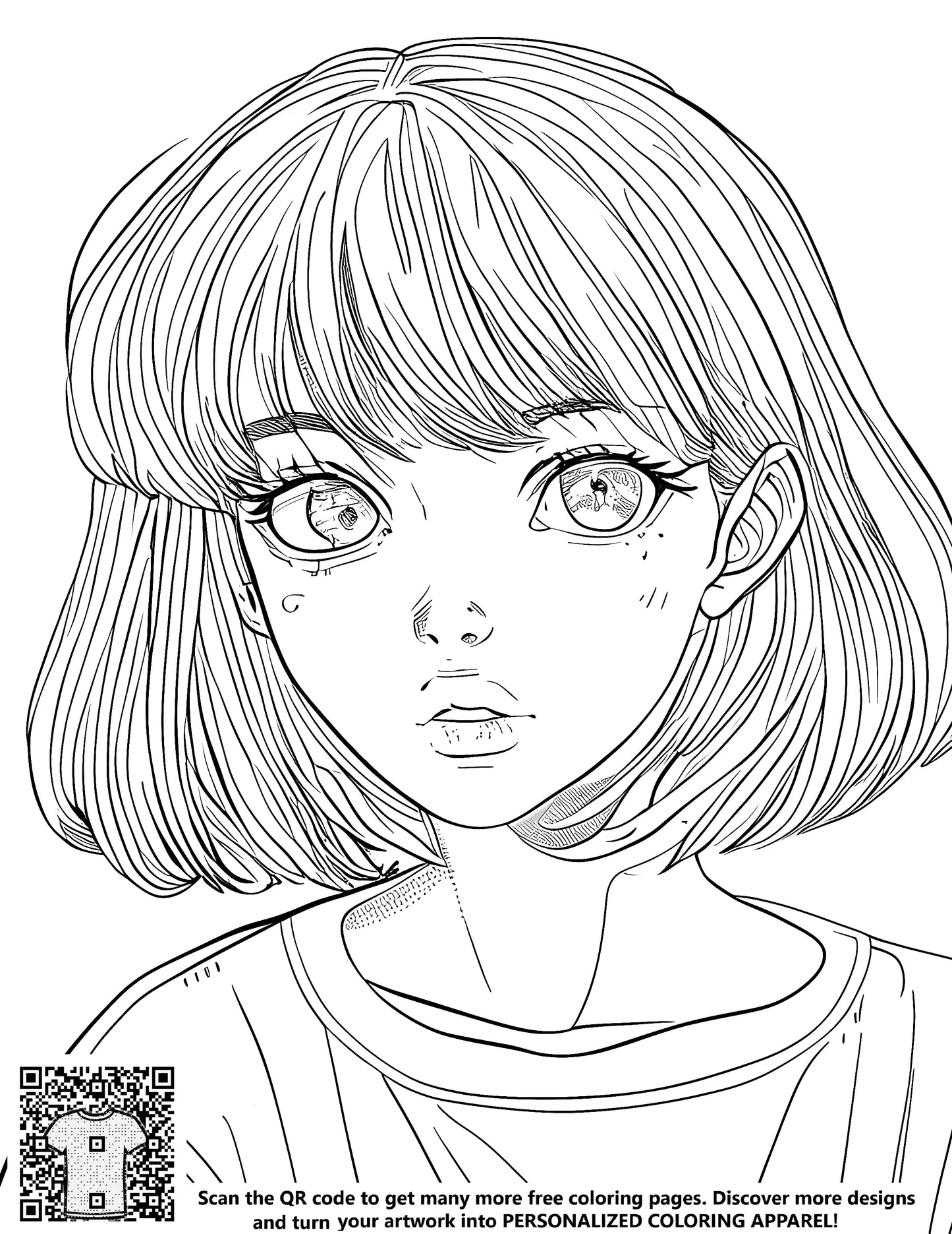 FREE Anime Girl Coloring Page - Download NOW