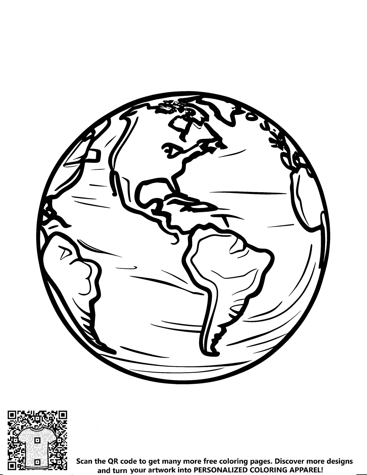 FREE Earth Coloring Page - Download NOW and Explore Our Planet's Beauty