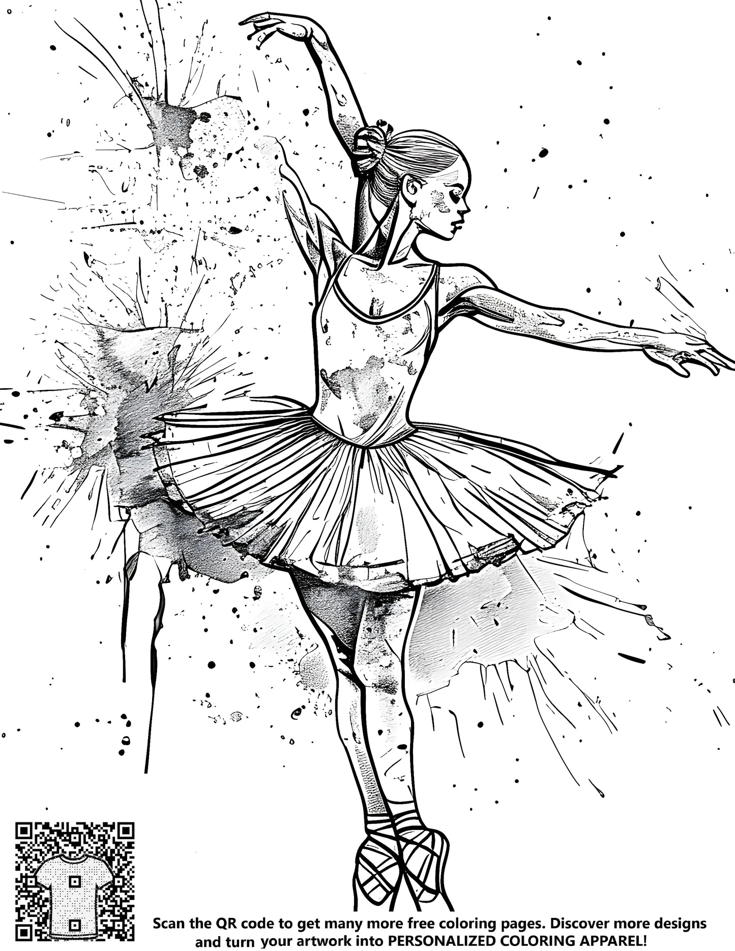 FREE Ballerina Coloring Page Download NOW