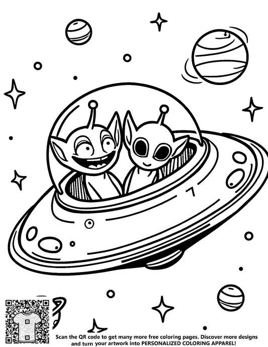 FREE Alien Adventure Coloring Page - Download NOW