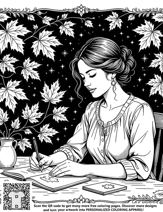 FREE Serene Woman Coloring Page Download NOW