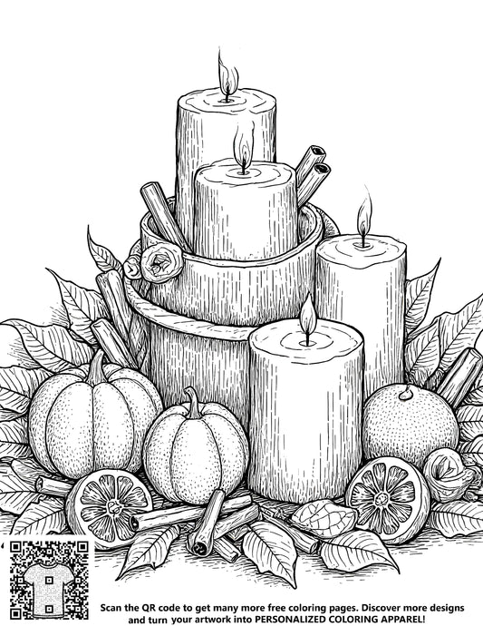FREE Autumn Arrangement Coloring Page - Download NOW