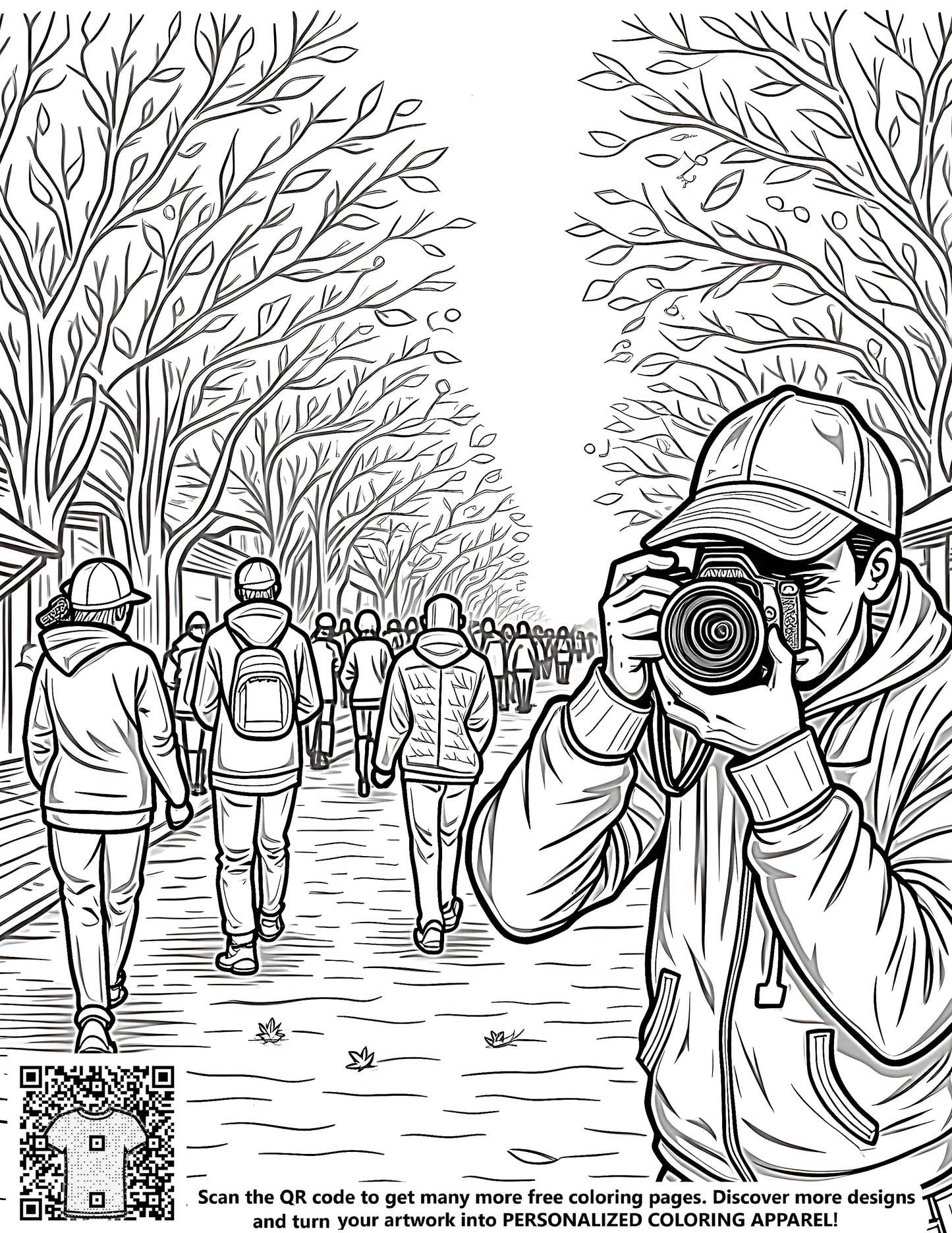 FREE Photographer City Street Coloring Page - Download NOW