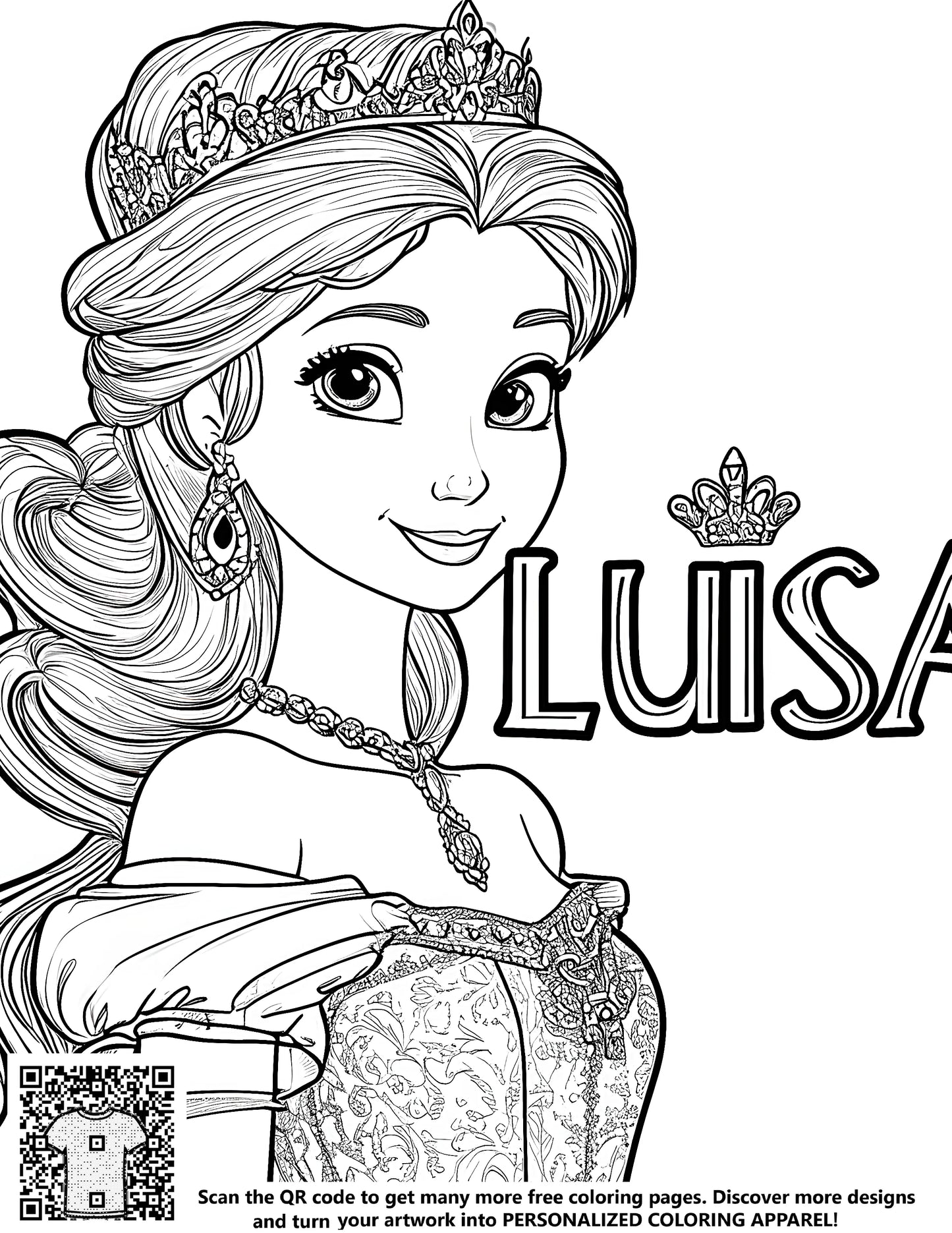 FREE Princess Luisa Coloring Page Download NOW