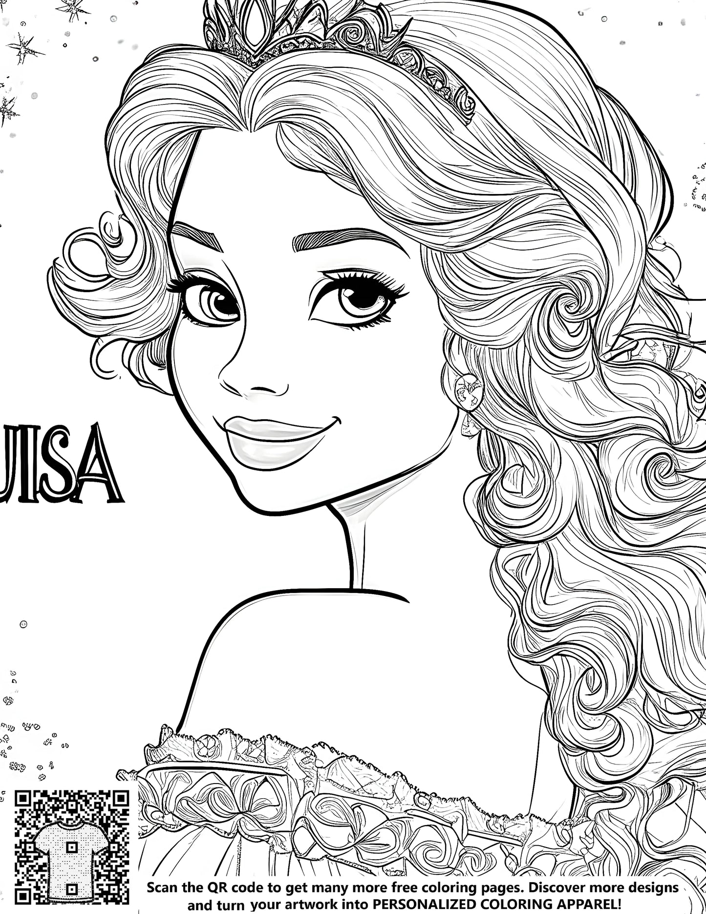 FREE Princess Luisa Coloring Page - Download NOW