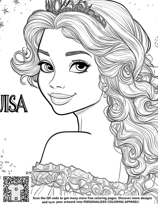 FREE Princess Luisa Coloring Page - Download NOW