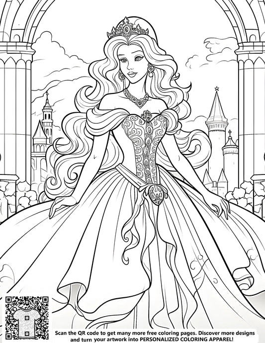 FREE Princess Coloring Page - Download NOW