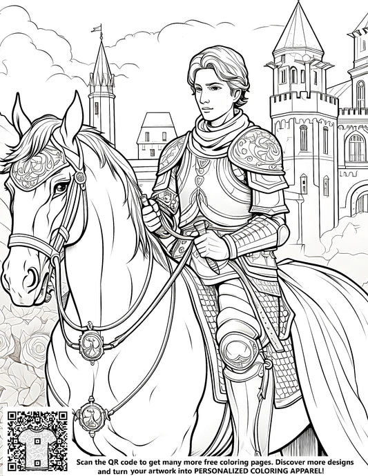 FREE Medieval Knight Coloring Page - Printable Download