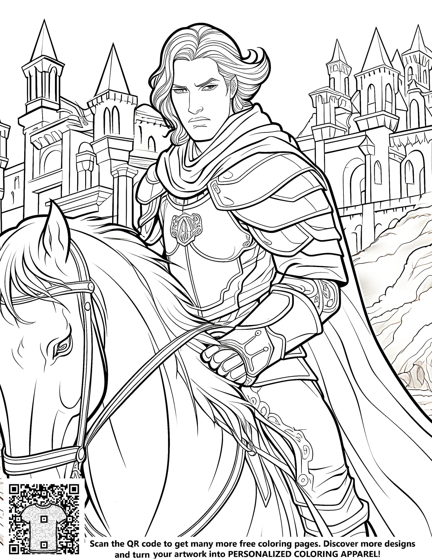 FREE Knight and Castle Coloring Page - Printable Download