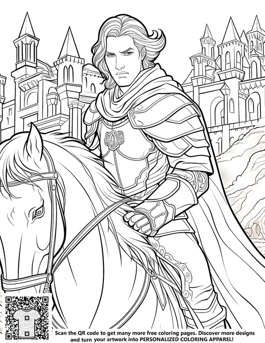 FREE Knight and Castle Coloring Page - Printable Download