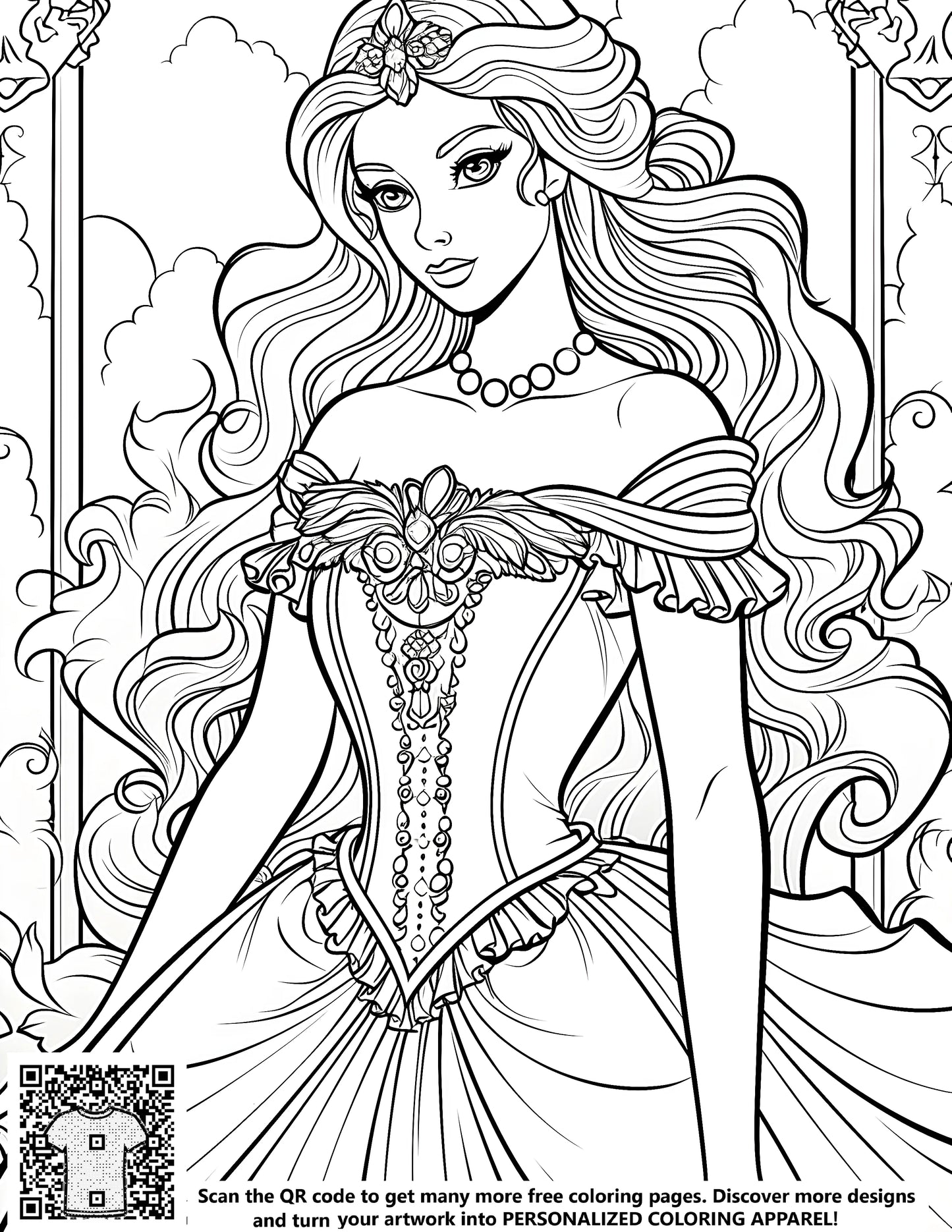 FREE Princess Coloring Page - Download NOW