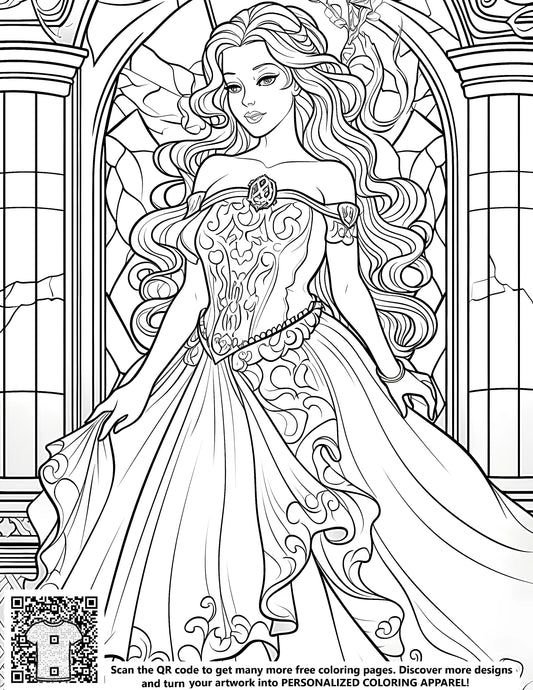 FREE Princess Coloring Page - Download NOW