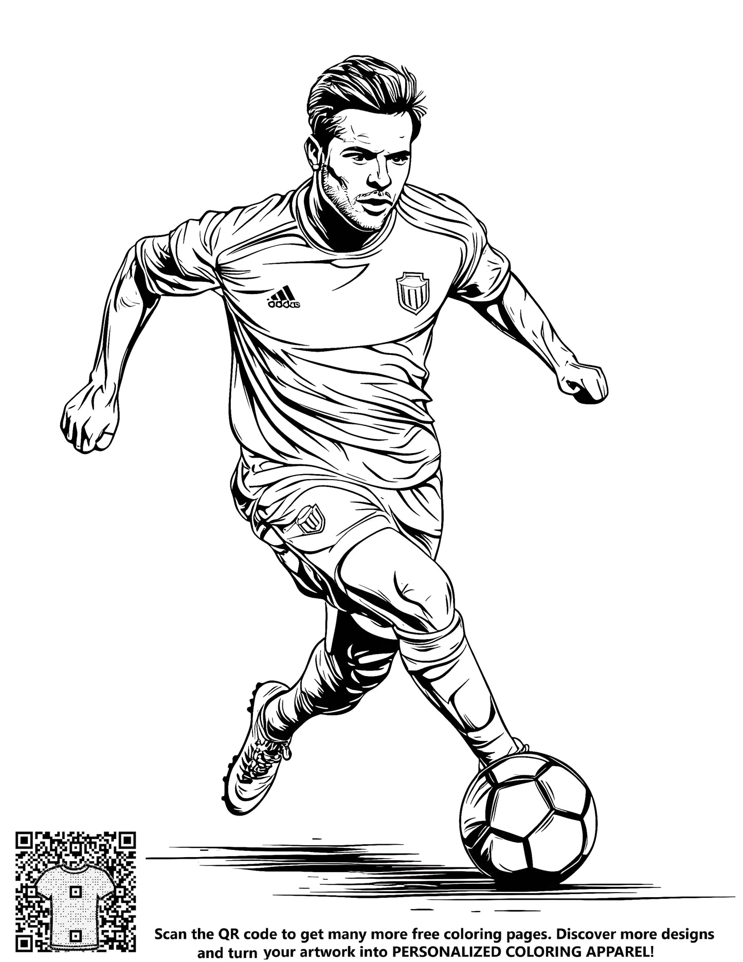 FREE Soccer Player Coloring Page - Download NOW