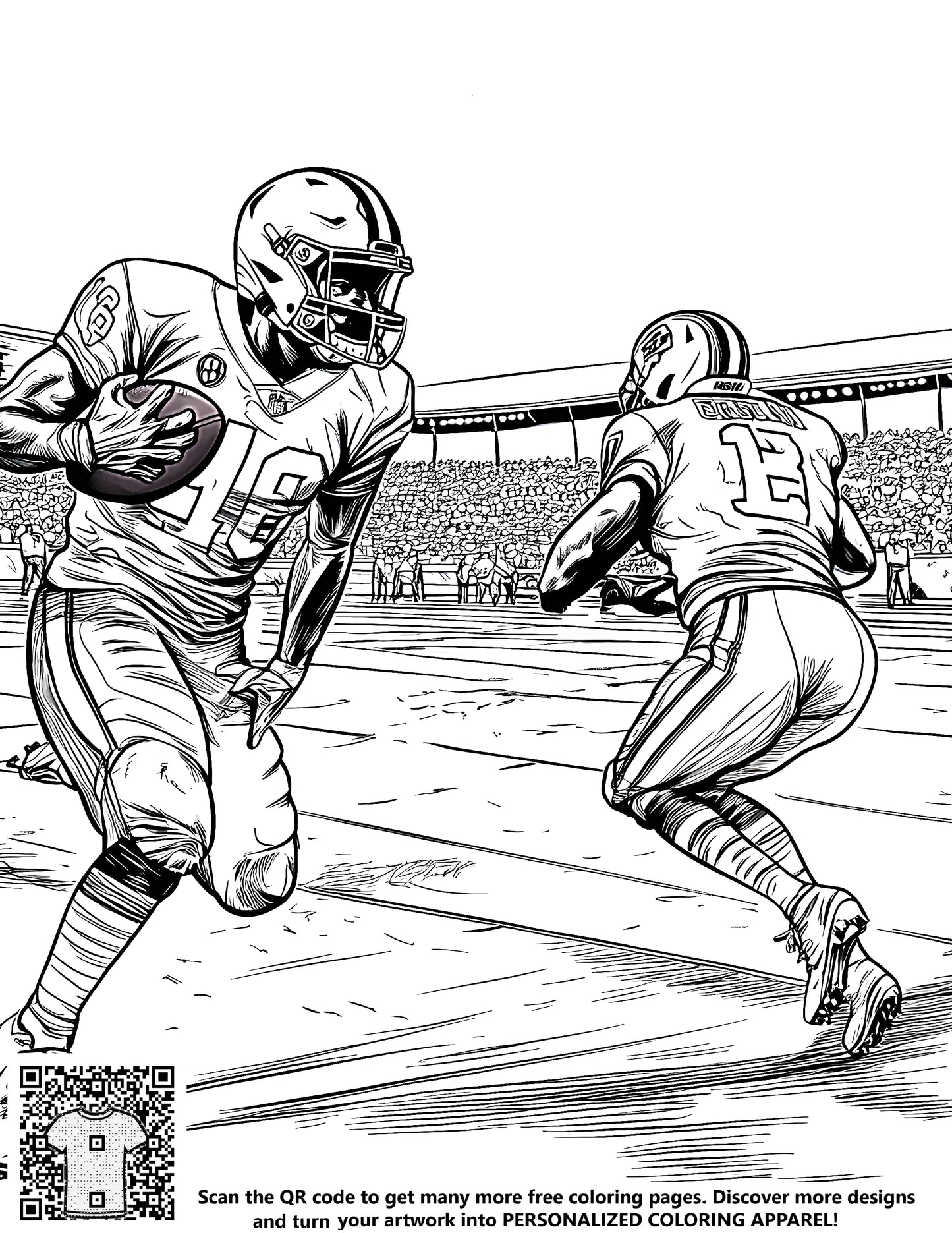 FREE American Football Player Coloring Page - Download NOW