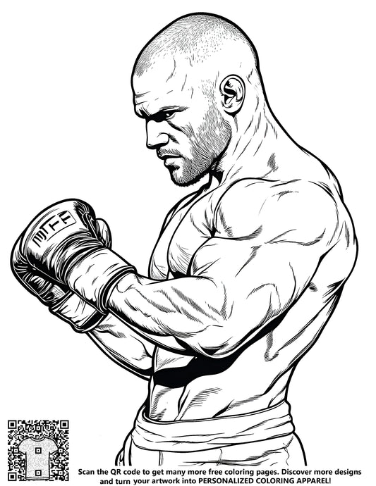 FREE Boxing Coloring Page Download NOW