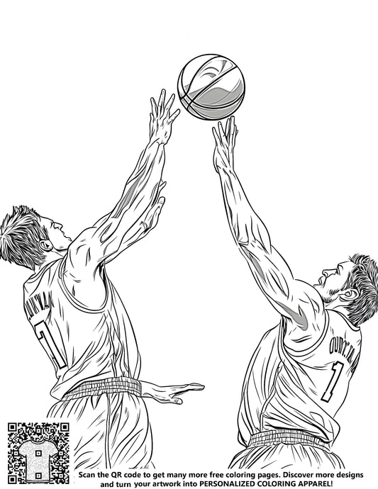 FREE Basketball Coloring Page - Download NOW