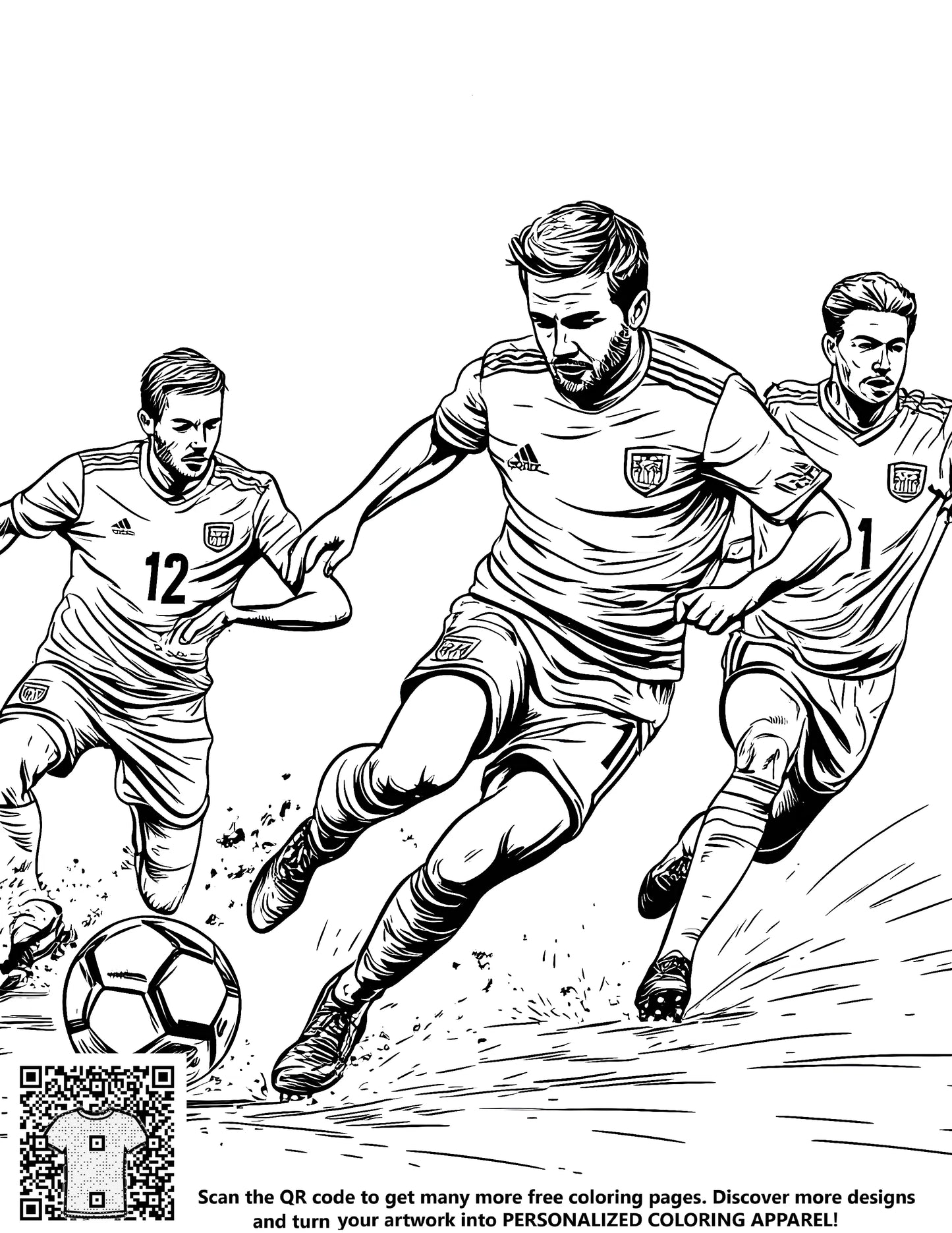 FREE Football Players Coloring Page - Download NOW