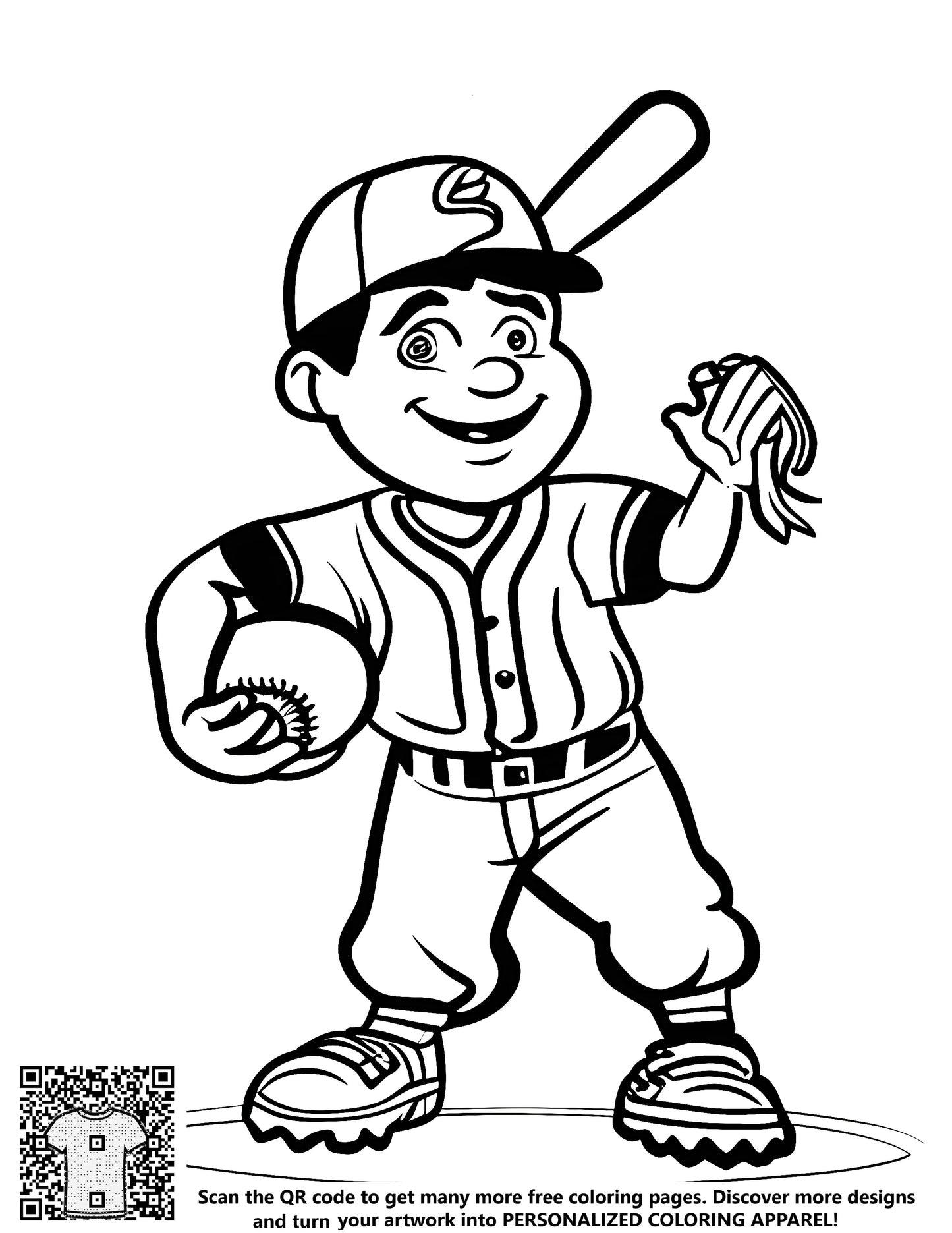 FREE Baseball Enthusiast Coloring Page - Download NOW