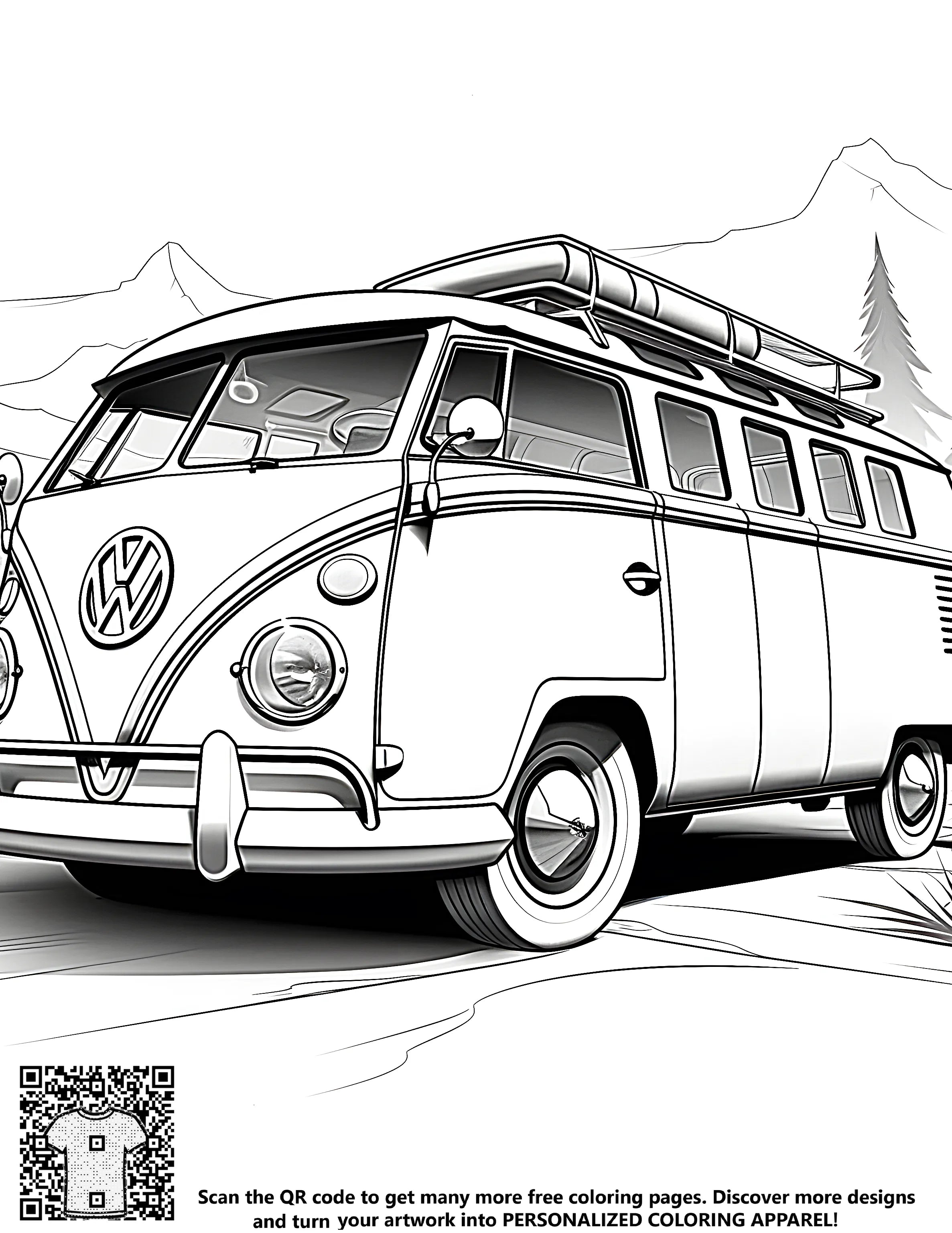 Free Vintage Van Coloring Page PDF – Davinci in You