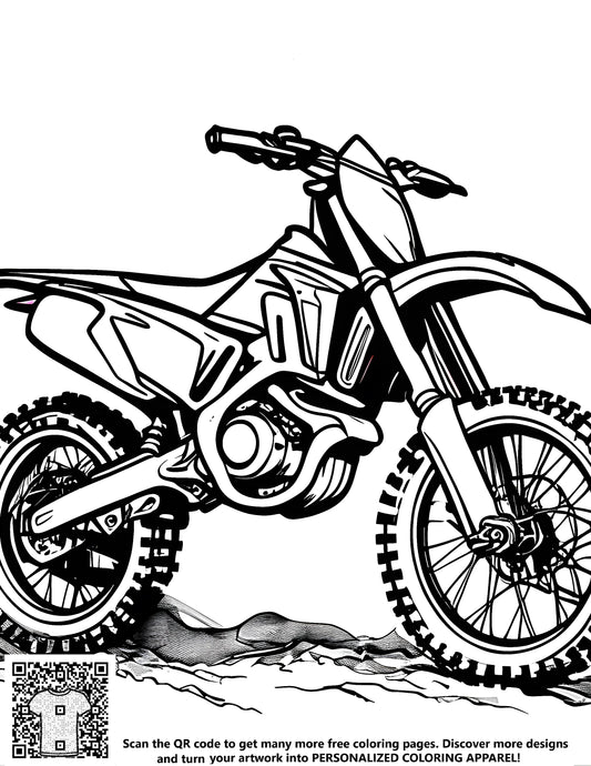 FREE Dirt Bike Adventure Coloring Page Download