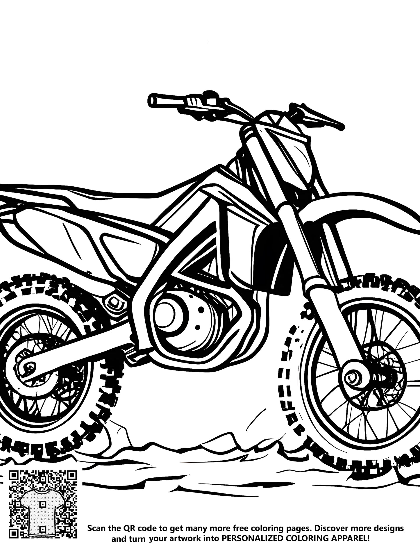 FREE Dirt Bike Coloring Page - Printable Download
