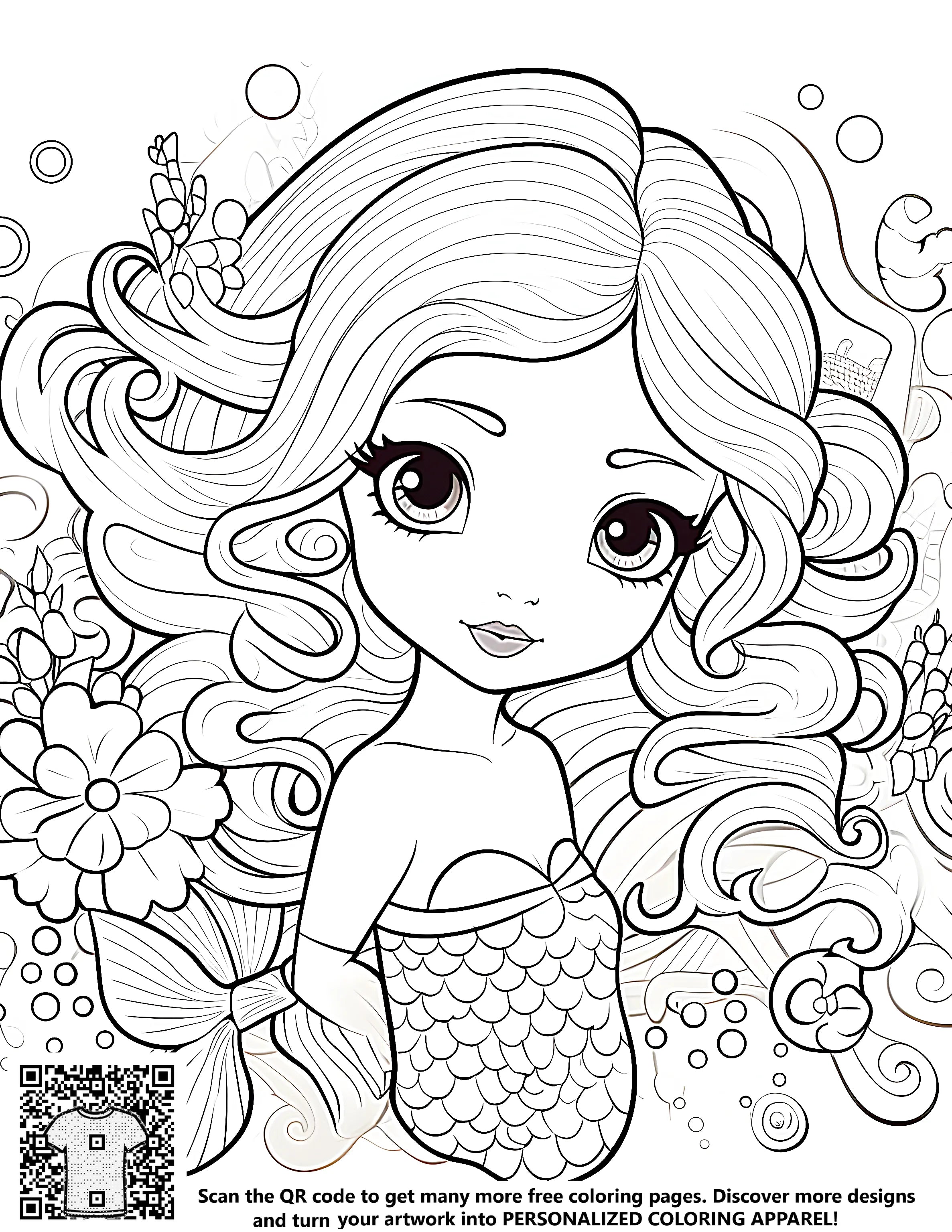 Free Coloring Page Coloring Kit with 10 Fabric Markers - Underwater Fa ...