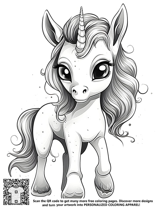 FREE Baby Unicorn Coloring Page - Download NOW