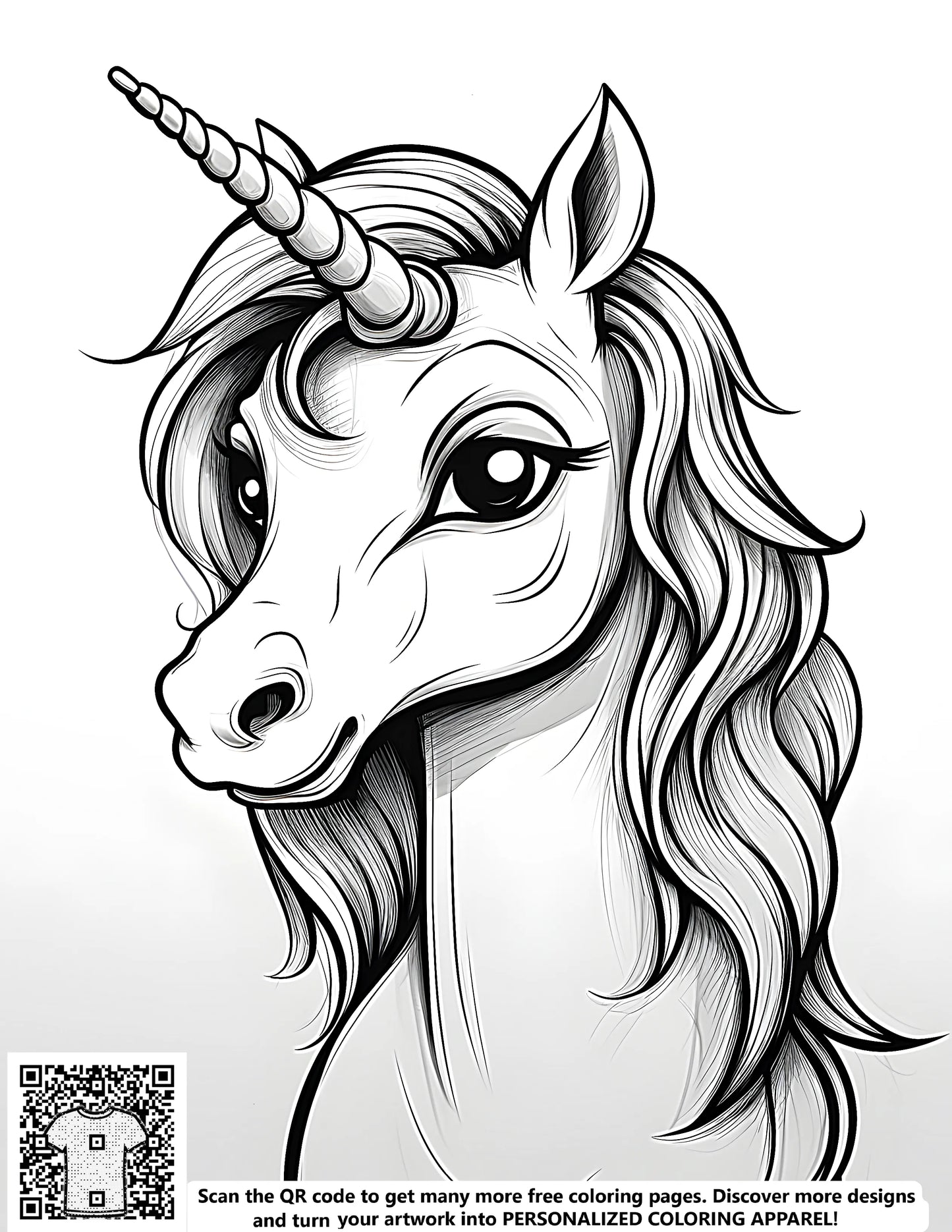 Magical unicorn coloring page illustrations, cute horse pictures, fantasy art