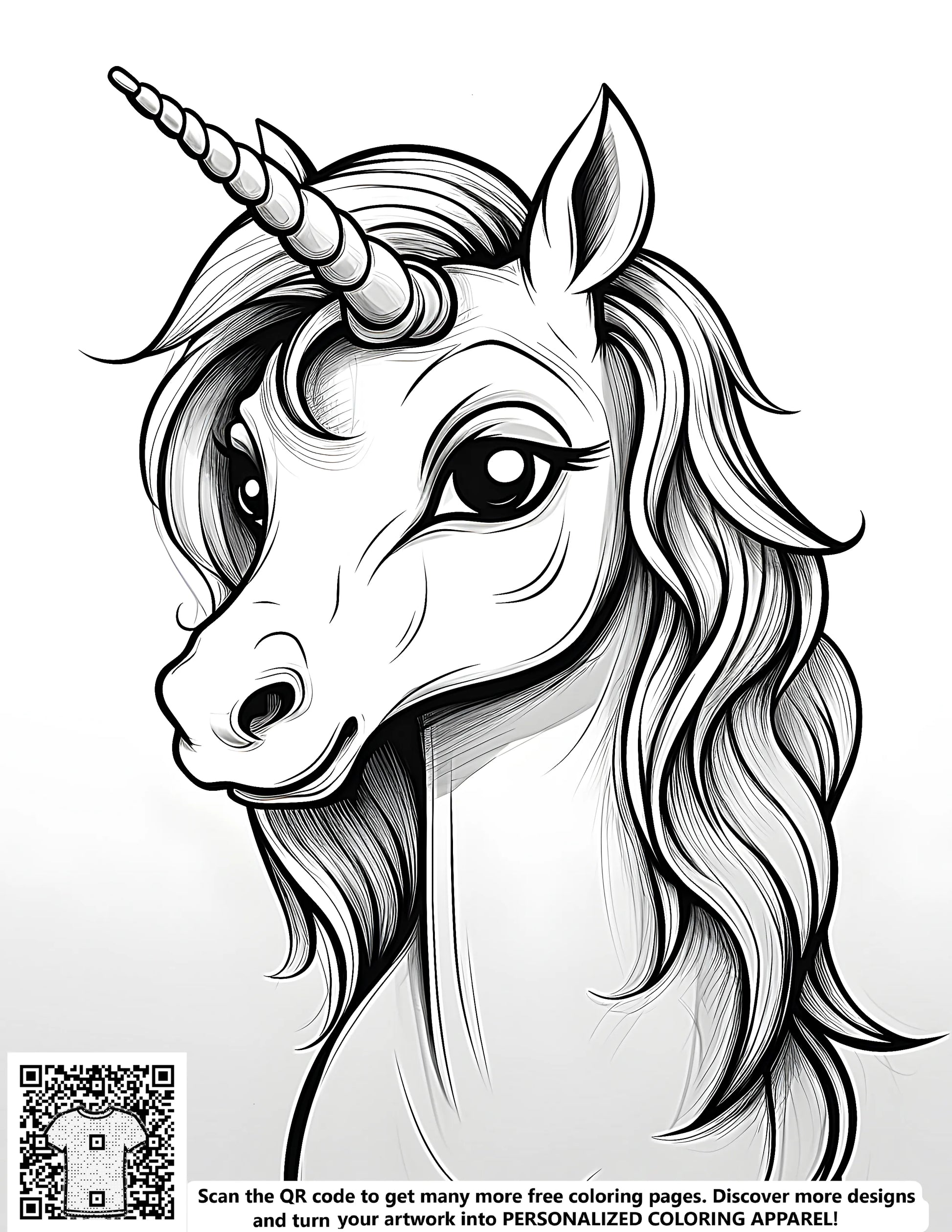 Magical unicorn coloring page illustrations, cute horse pictures, fantasy art