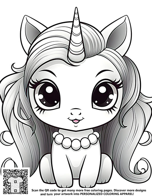 FREE Baby Unicorn Coloring Page - Download NOW