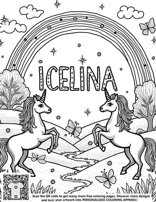 FREE Unicorn Rainbow Coloring Page - Download NOW