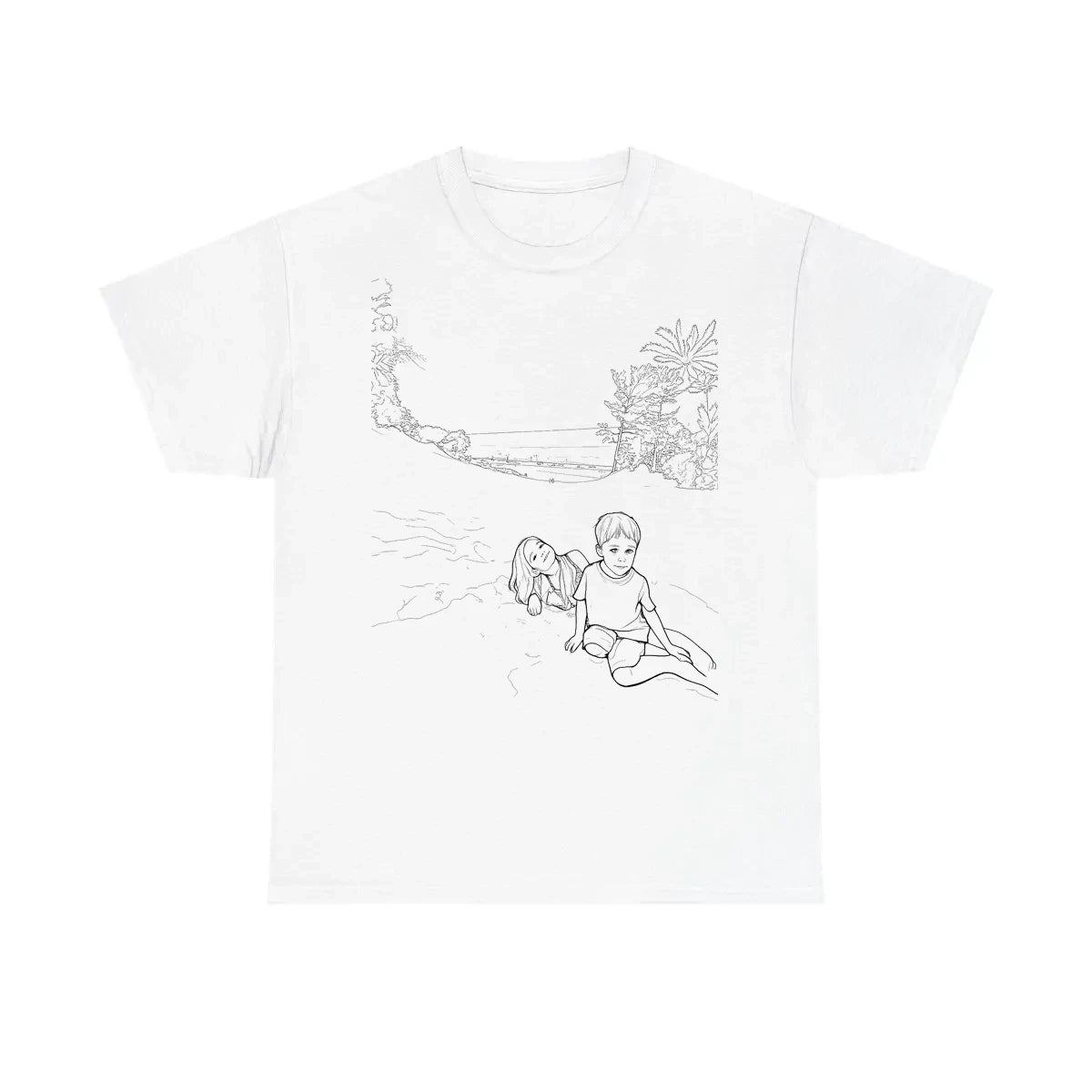 Custom Kids T-Shirt with Your Design Coloring Page Kit with 10 Fabric Markers