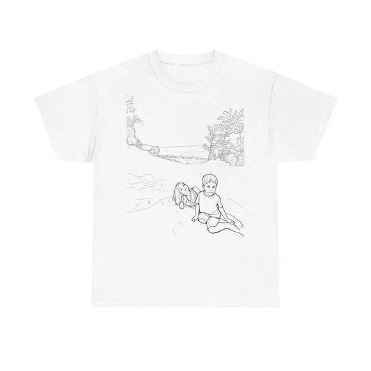 Custom Kids T-Shirt with Your Design Coloring Page Kit with 10 Fabric Markers