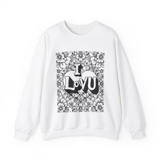 Custom Adult Crewneck Sweatshirt Coloring Kit with 10 Fabric Markers