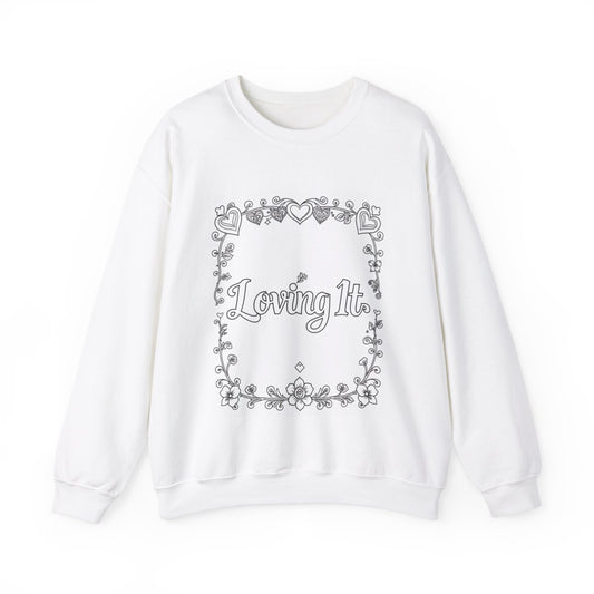 Custom Adult Crewneck Sweatshirt Coloring Kit with 10 Fabric Markers