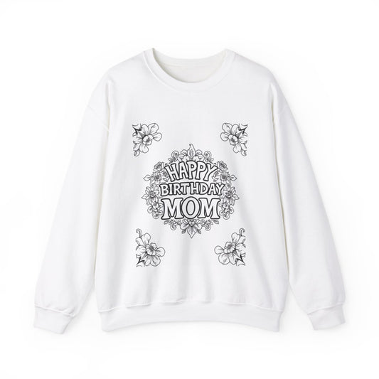 Custom Adult Crewneck Sweatshirt Coloring Kit with 10 Fabric Markers