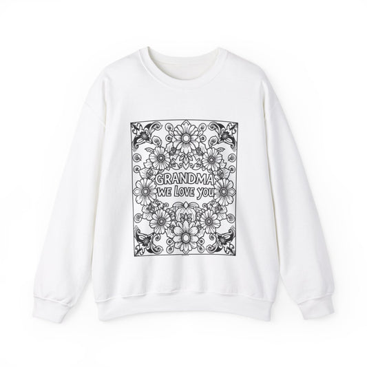 Custom Adult Crewneck Sweatshirt Coloring Kit with 10 Fabric Markers