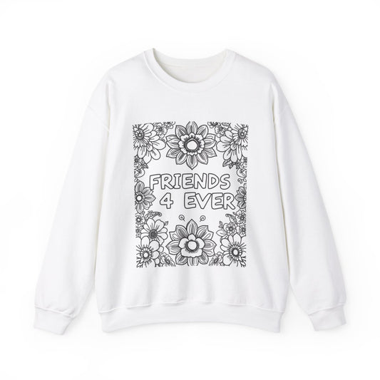 Custom Adult Crewneck Sweatshirt Coloring Kit with 10 Fabric Markers