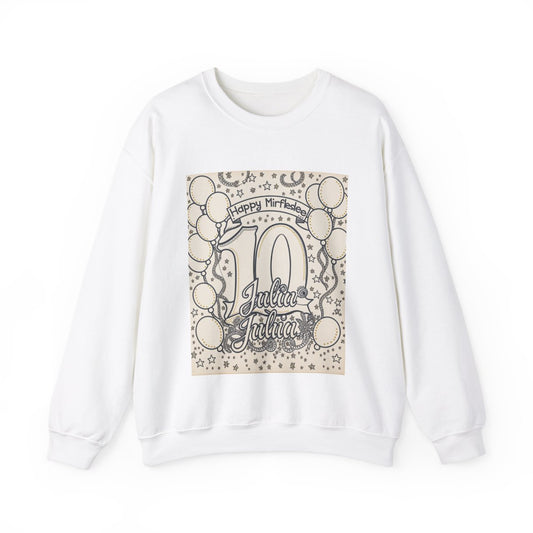 Custom Adult Crewneck Sweatshirt Coloring Kit with 10 Fabric Markers