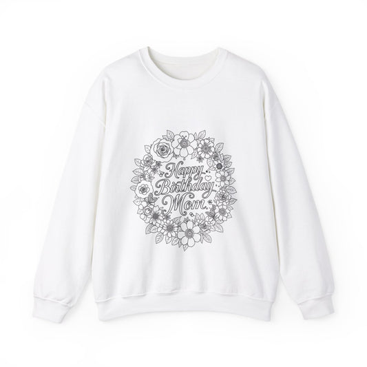 Custom Adult Crewneck Sweatshirt Coloring Kit with 10 Fabric Markers