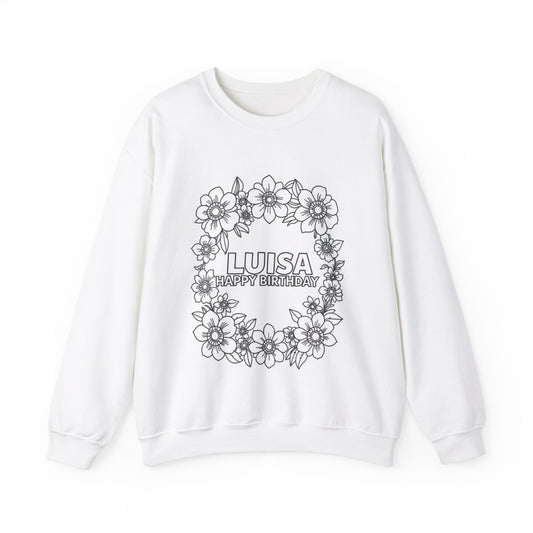 Custom Adult Crewneck Sweatshirt Coloring Kit with 10 Fabric Markers