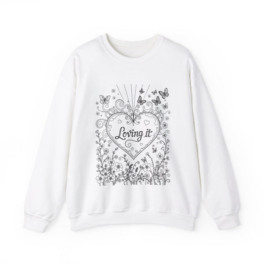 Custom Adult Crewneck Sweatshirt Coloring Kit with 10 Fabric Markers