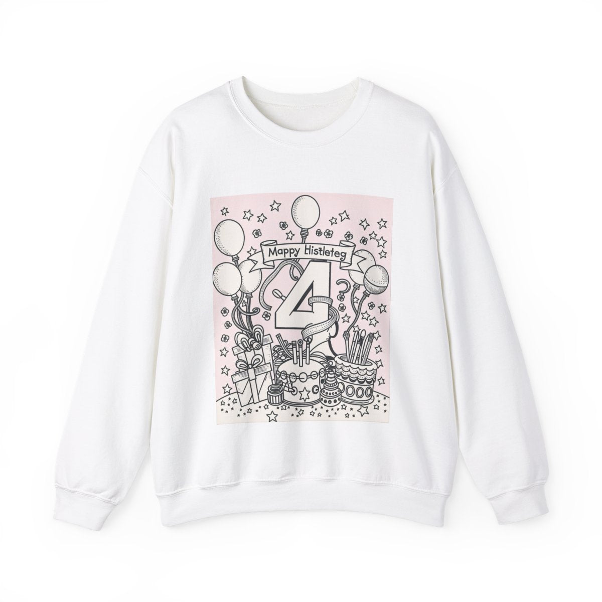 Custom Adult Crewneck Sweatshirt Coloring Kit with 10 Fabric Markers