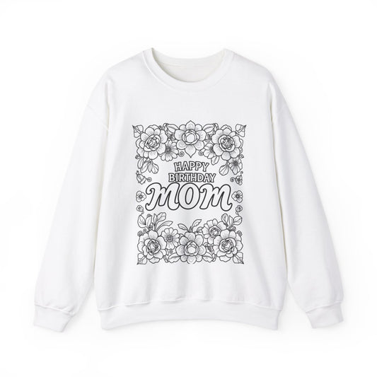 Custom Adult Crewneck Sweatshirt Coloring Kit with 10 Fabric Markers