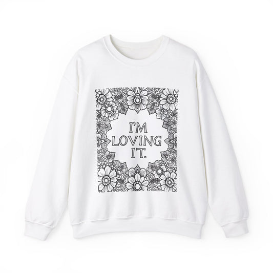 Custom Adult Crewneck Sweatshirt Coloring Kit with 10 Fabric Markers