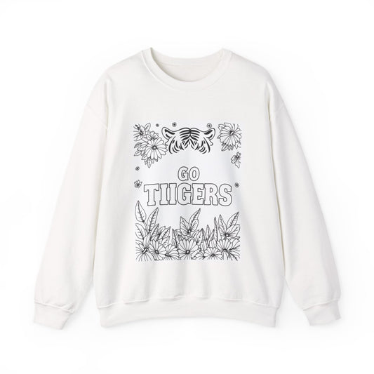 Custom Adult Crewneck Sweatshirt Coloring Kit with 10 Fabric Markers